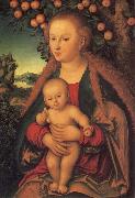 Lucas  Cranach The Virgin and Child under the Apple Tree oil on canvas
